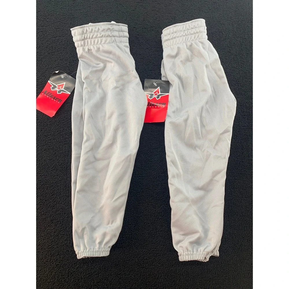 Lot of‎ 2 Alleson Athletic Youth Baseball Softball Pants Grey Elastic size XS